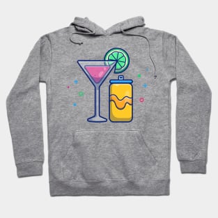 Lemon Juice With Orange Soda Canned Drink Cartoon Hoodie